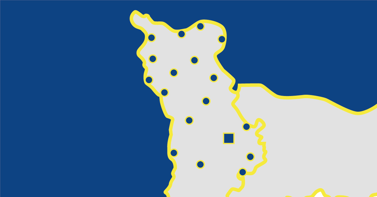 Carte départementale de La Manche en Normandie