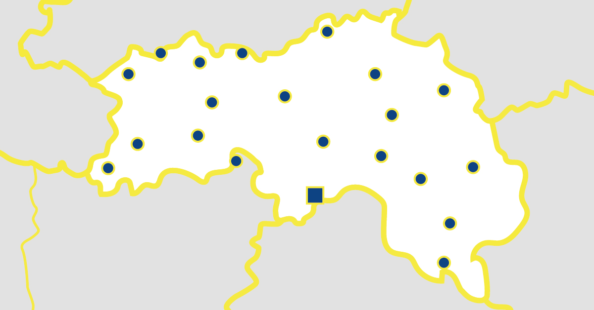 Carte départementale de l'Orne en Normandie