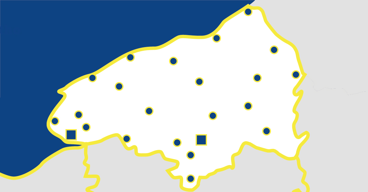 Carte départementale de Saine-Maritime en Normandie